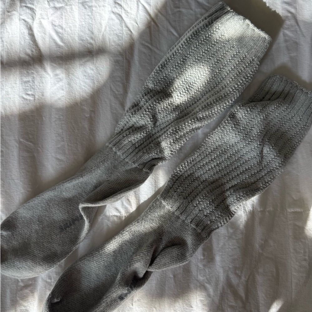 Skims Cozy Gray Knit Socks